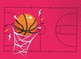 basketbal punt roze kleur vector
