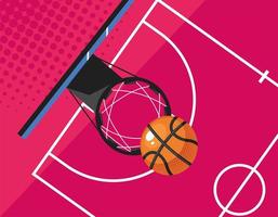 basketbal sport punt airview vector
