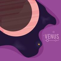 Venus planeet en naam vector