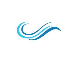 Water Wave symbool en pictogram Logo sjabloon vector