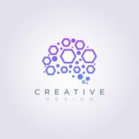 Digital Brain Data Template Design Bedrijf Logo Vector Symbol Icon