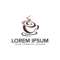 koffie logo ontwerpsjabloon concept. volledig bewerkbare vector