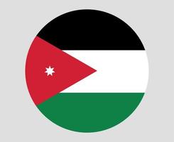jordanië vlag nationaal Azië embleem pictogram vector illustratie abstract ontwerp element
