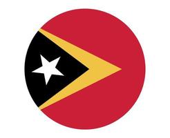 Oost-Timor vlag nationaal Azië embleem pictogram vector illustratie abstract ontwerp element