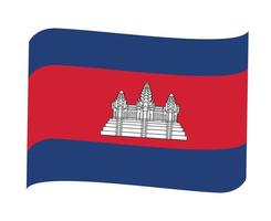 Cambodja vlag nationaal Azië embleem lint pictogram vector illustratie abstract ontwerp element