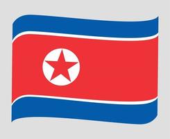 Noord-Korea vlag nationaal Azië embleem lint pictogram vector illustratie abstract ontwerp element