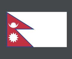 Nepal vlag nationaal Azië embleem symbool pictogram vector illustratie abstract ontwerp element