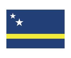 curacao vlag nationaal noord-amerika embleem symbool pictogram vector illustratie abstract ontwerp element