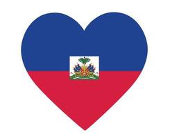 Haïti vlag nationaal Noord-Amerika embleem hart pictogram vector illustratie abstract ontwerp element