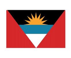 antigua en barbuda vlag nationaal noord-amerika embleem symbool pictogram vector illustratie abstract ontwerp element