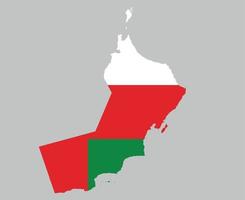 Oman vlag nationaal Azië embleem kaart pictogram vector illustratie abstract ontwerp element