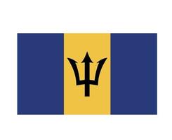 barbados vlag nationaal noord-amerika embleem symbool pictogram vector illustratie abstract ontwerp element