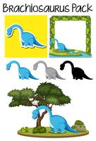 Een pakket van brachiosaurus vector