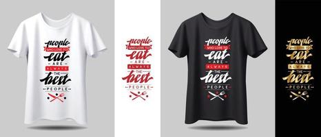 t-shirtontwerpmodel. nieuw zwart-wit typografie t-shirt design met mockup in verschillende kleuren. vector