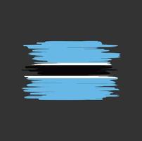 Botswana vlag penseelstreken vector