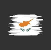 cyprus vlag penseelstreken vector