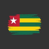 togo vlag penseelstreken. vlag van het nationale land vector