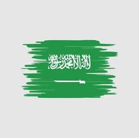 saudi arabische vlag penseelstreken vector