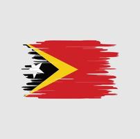 penseelstreken van de vlag van Oost-Timor vector
