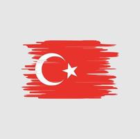 turkije vlag penseelstreken vector