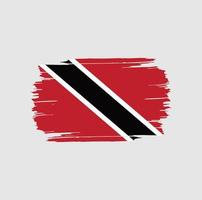 trinidad en tobago vlag penseelstreken. vlag van het nationale land vector