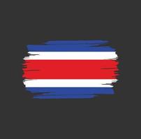 Costa Rica vlag penseelstreken. vlag van het nationale land vector