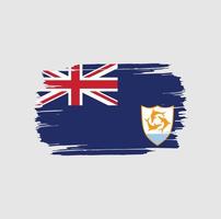 anguilla vlag penseelstreken. vlag van het nationale land vector