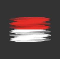 Indonesische vlagborstel vector