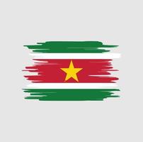 surinaamse vlag penseelstreken vector