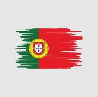 Portugese vlag penseelstreken vector