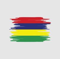 Mauritius vlag penseelstreken vector