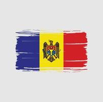 Moldavië vlag penseelstreek. nationale vlag vector