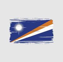 marshall eilanden vlag penseelstreek. nationale vlag vector