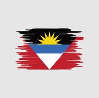 Antigua en Barbuda vlag penseelstreken vector