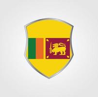 vlag van sri lanka ontwerp vector