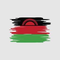 Malawi vlag penseelstreken vector