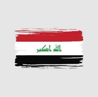 irak vlag penseelstreek. nationale vlag vector