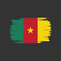 Kameroen vlag penseelstreken. vlag van het nationale land vector