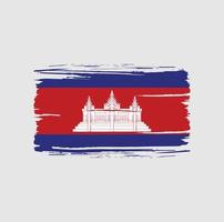 Cambodja vlag penseelstreek. nationale vlag vector