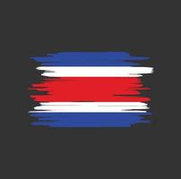Costa Rica vlag penseelstreken vector