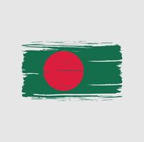 vlag van bangladesh penseelstreek. nationale vlag vector