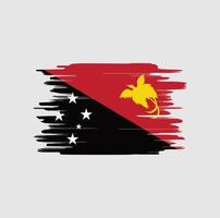 Papoea-Nieuw-Guinea vlag penseelstreken vector