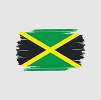 Jamaica vlag penseelstreken. vlag van het nationale land vector