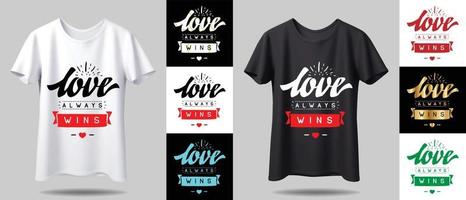 t-shirtontwerpmodel. nieuw zwart-wit typografie t-shirt design met mockup in verschillende kleuren. vector