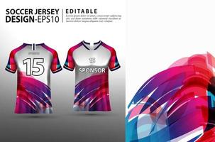 voetbal trui sjabloon. jersey printen en sublimatie ontwerpen voor voetbalteams vector