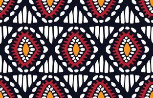 etnische abstracte stof. naadloze patroon in tribal, Afrikaanse wax print kitenge bloemmotieven vector. Azteekse geometrische kunst ornament.design voor tapijt, behang, kleding, inwikkeling, stof, hoes, jurk vector