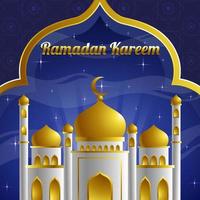 ramadan kareem moskee gradiënt concept vector