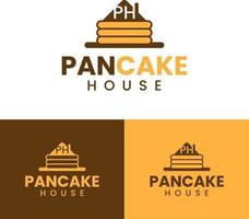 pannenkoekenhuis logo gratis ontwerp vector