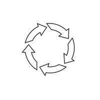 recycle pictogram. recycle recycling symbool. vectorillustratie. geïsoleerd op een witte achtergrond. vector