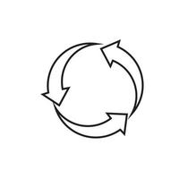 recycle pictogram. recycle recycling symbool. vectorillustratie. geïsoleerd op een witte achtergrond. vector